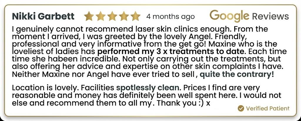 Laser Skin Clinics Wolverhampton Testimonial