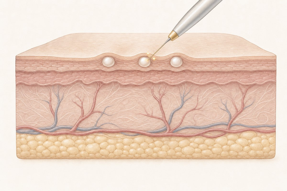 Released in seconds. Milia Removal at Laser Skin Clinics, Wolverhampton