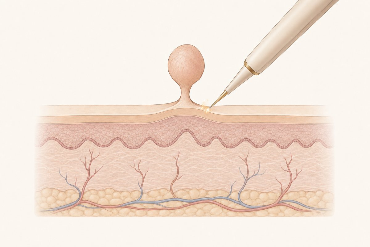 Seconds of treatment. Skin Tag Removal at Laser Skin Clinics, Wolverhampton